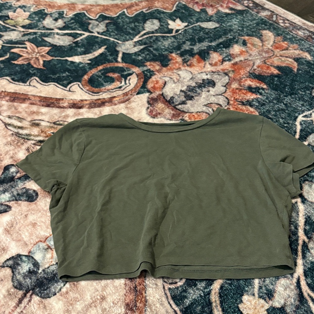 Olive Green Women's Crop Top